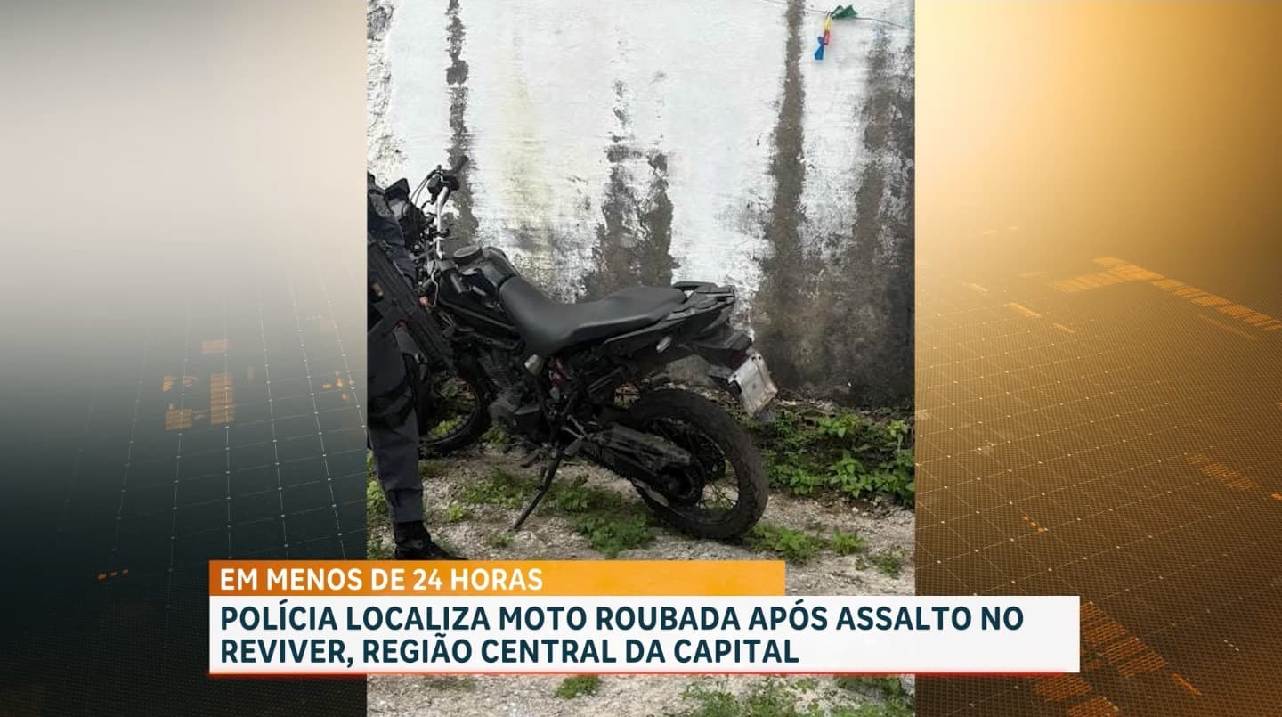 Polícia localiza motocicleta roubada no Centro Histórico menos de 24 horas após o crime