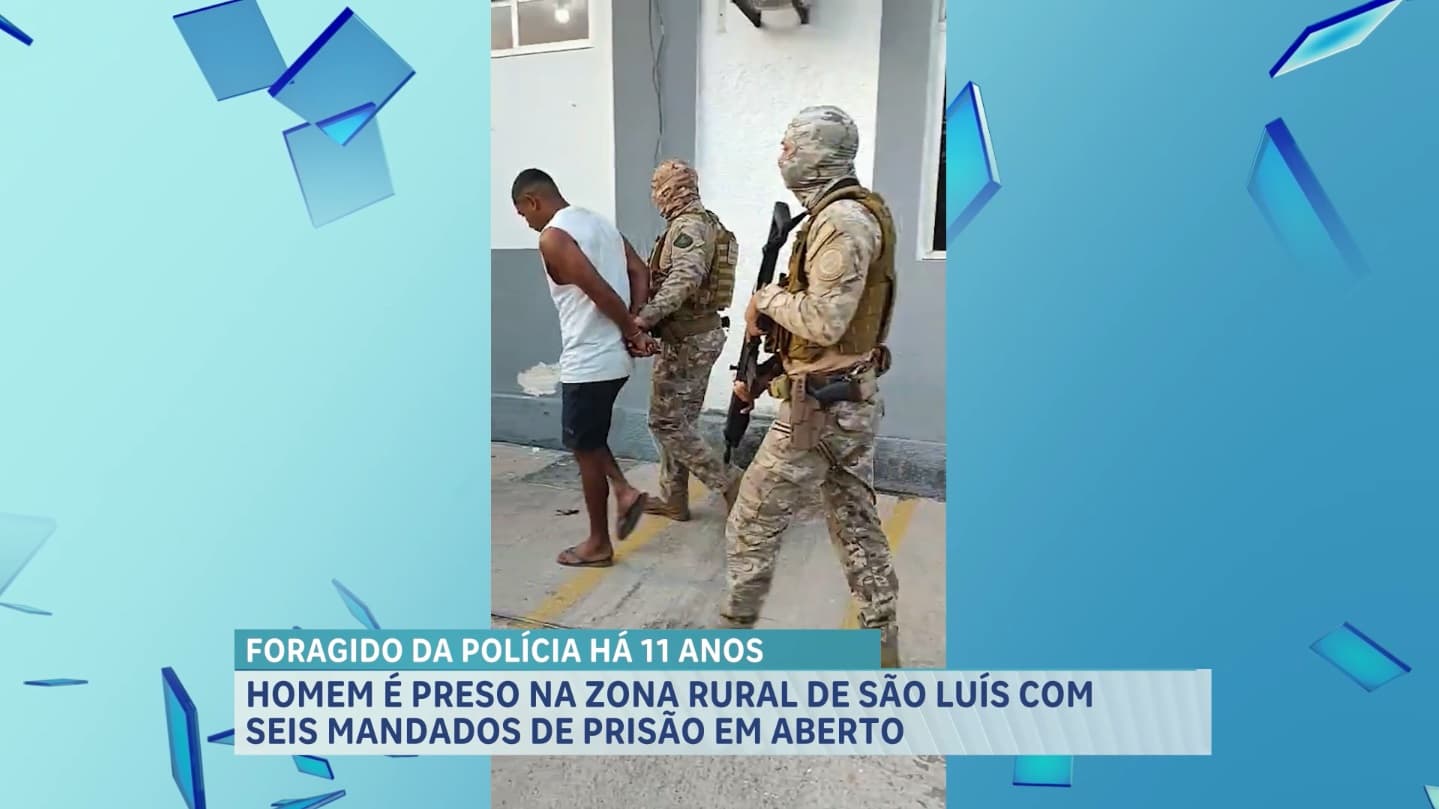 Homem foragido da justiça há 11 anos é preso na zona rural de São Luís