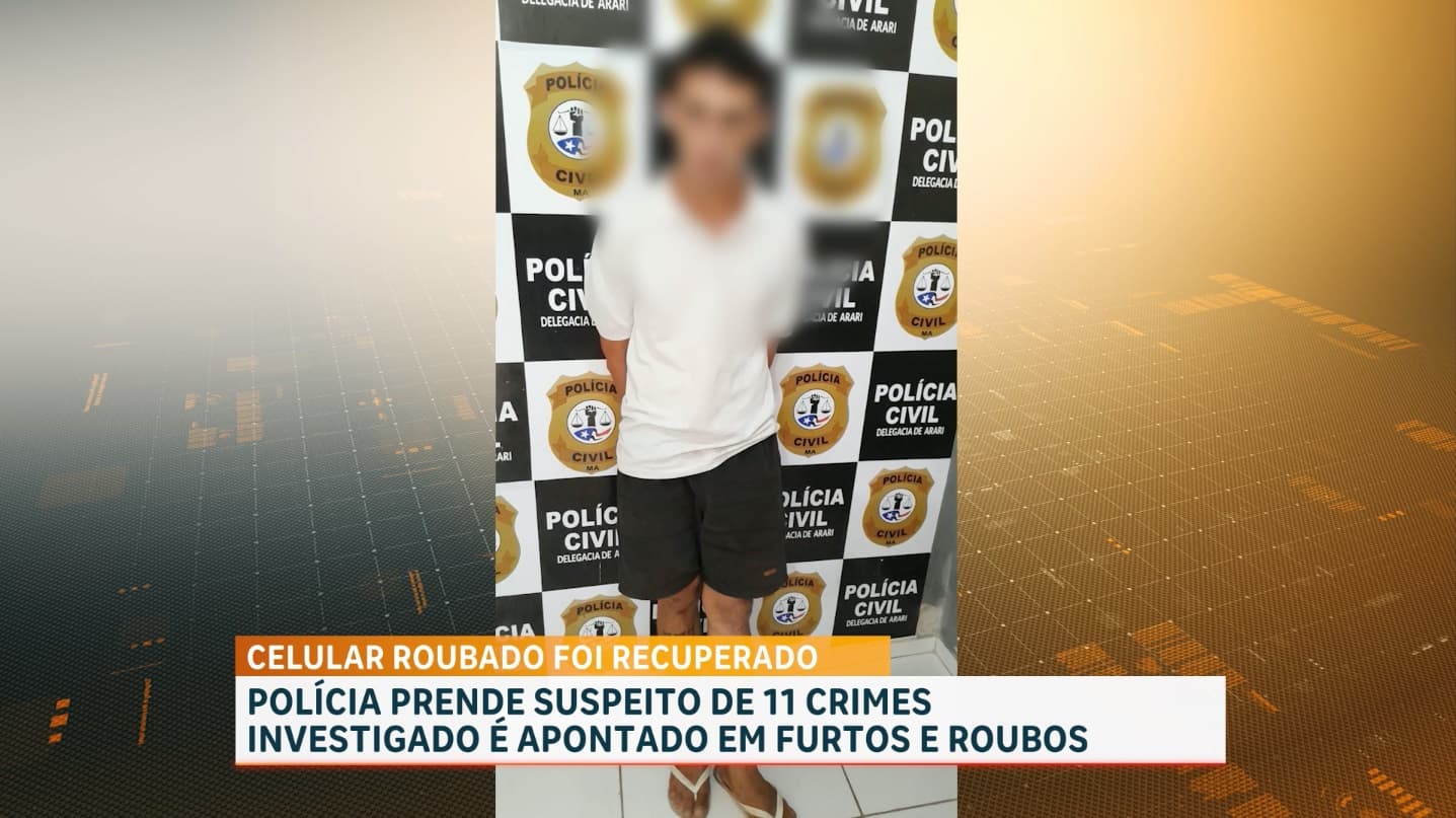 Homem é preso após série de furtos e roubos em Arari
