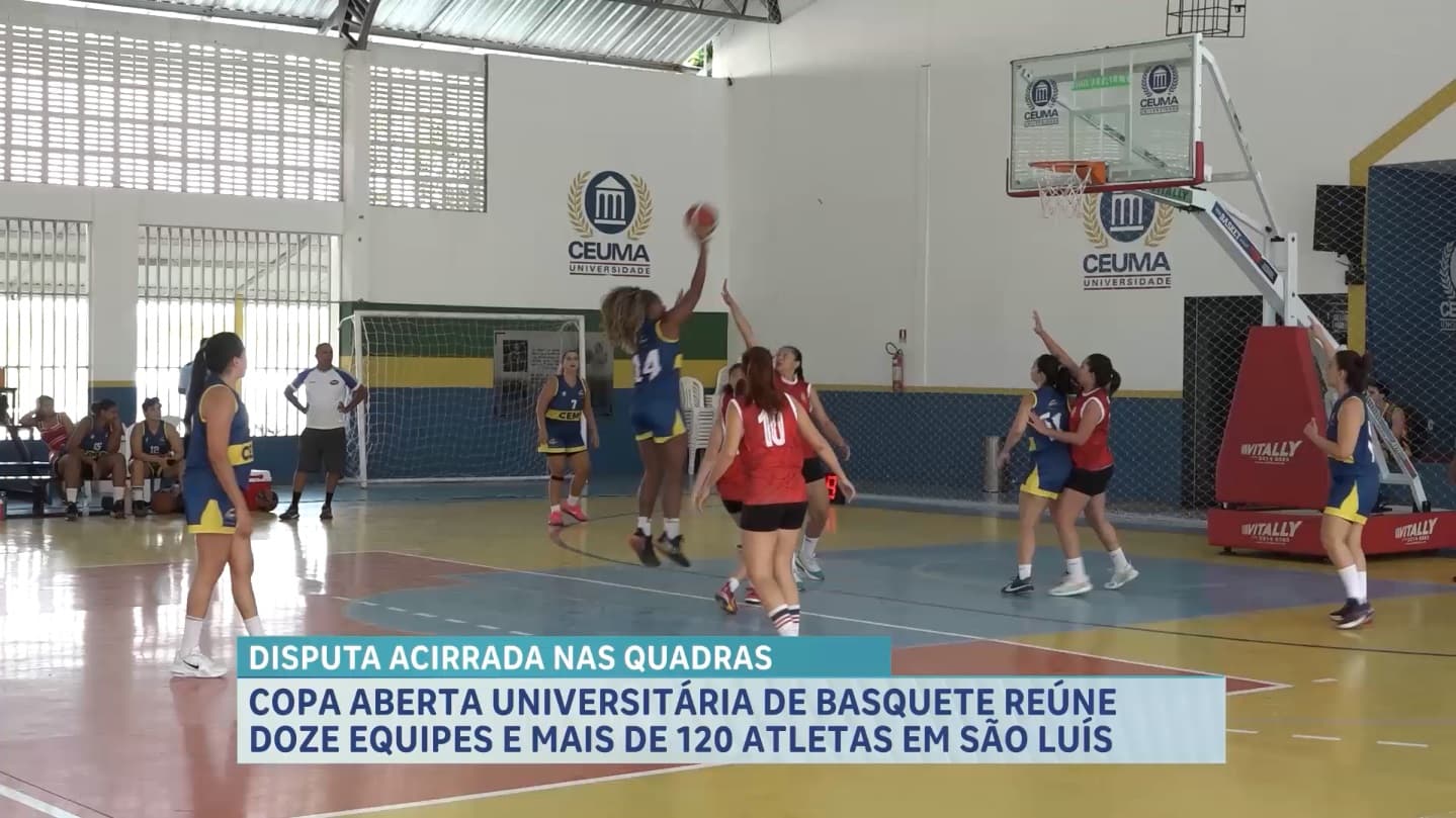 Copa Aberta Universitária de Basquete reúne mais de 120 atletas na Universidade CEUMA