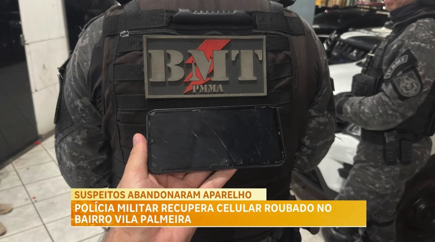 Batalhão de Motopatrulhamento Tático consegue recuperar celular roubado na Vila Palmeira