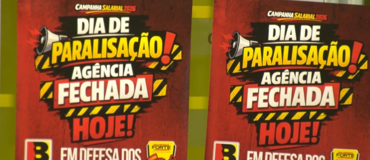 Bancários fazem paralisação de 24 horas e cobram reajuste salarial