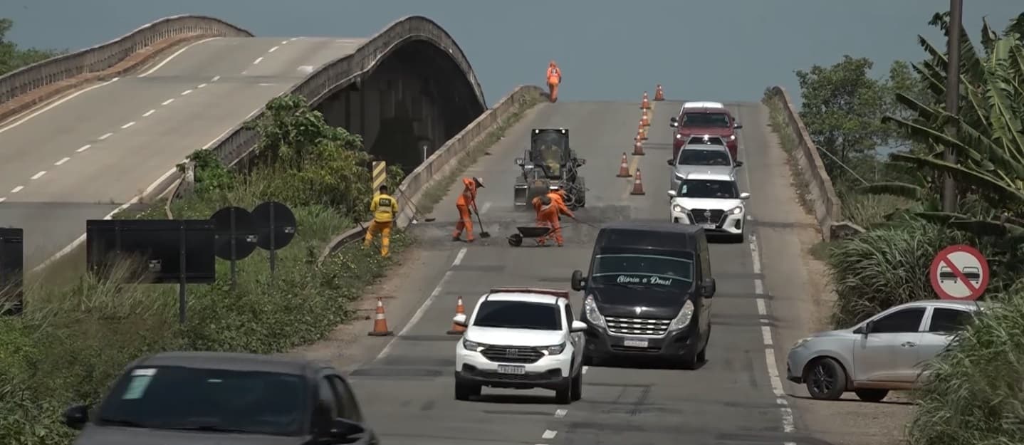 Ponte sobre o Estreito dos Mosquitos passa por manutenção e opera pelo sistema de Pare e Siga