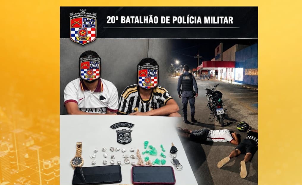 Dois homens são presos suspeitos de tráfico de drogas no Cohatrac