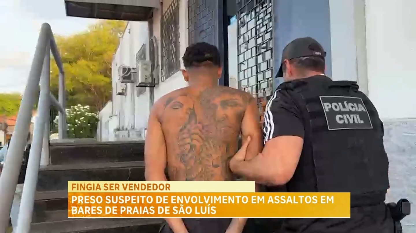 Polícia Civil prende suspeito de assaltos em bares da Av. Litorânea