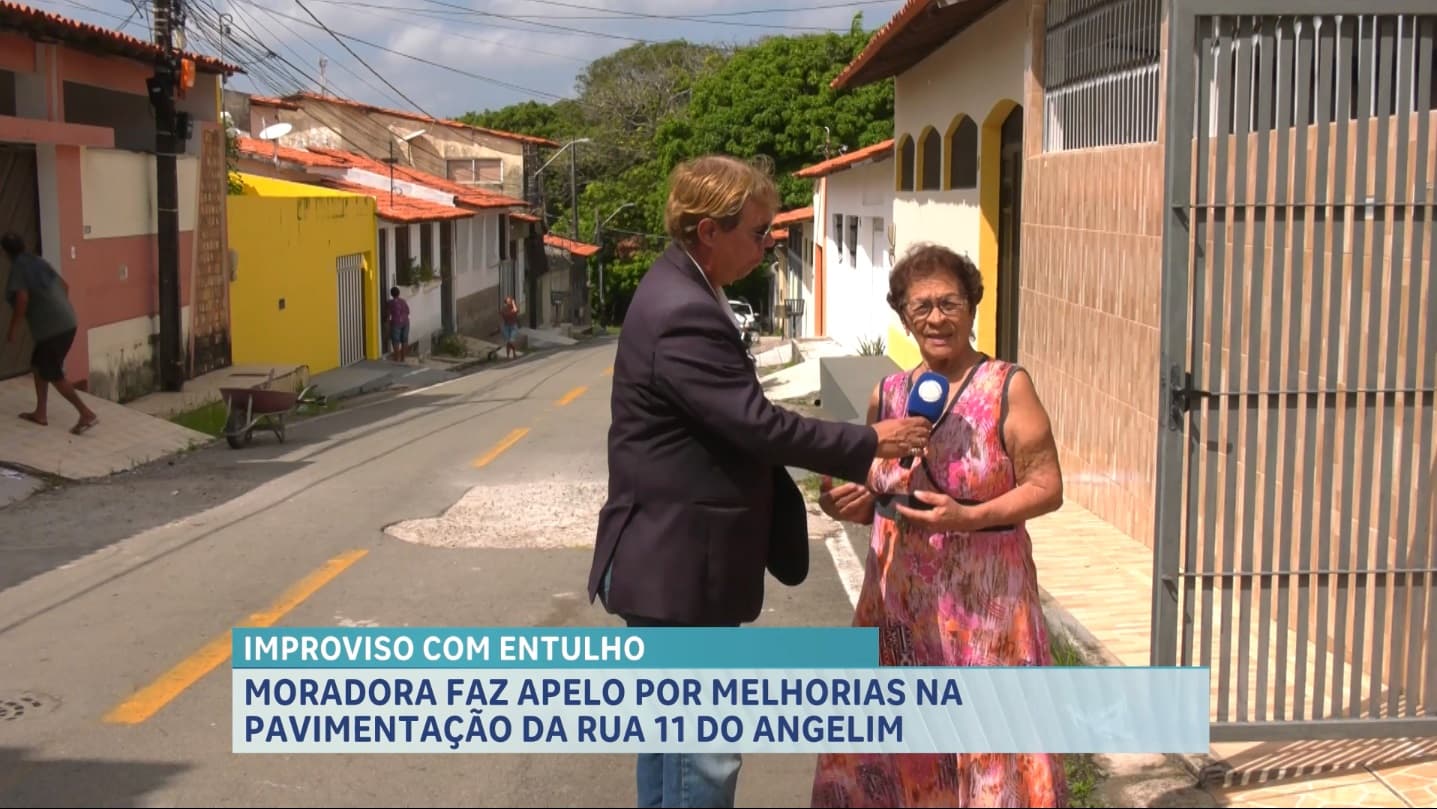 Idosa denuncia cratera na entrada de sua casa, no Angelim; Prefeitura irá adotar medidas necessárias