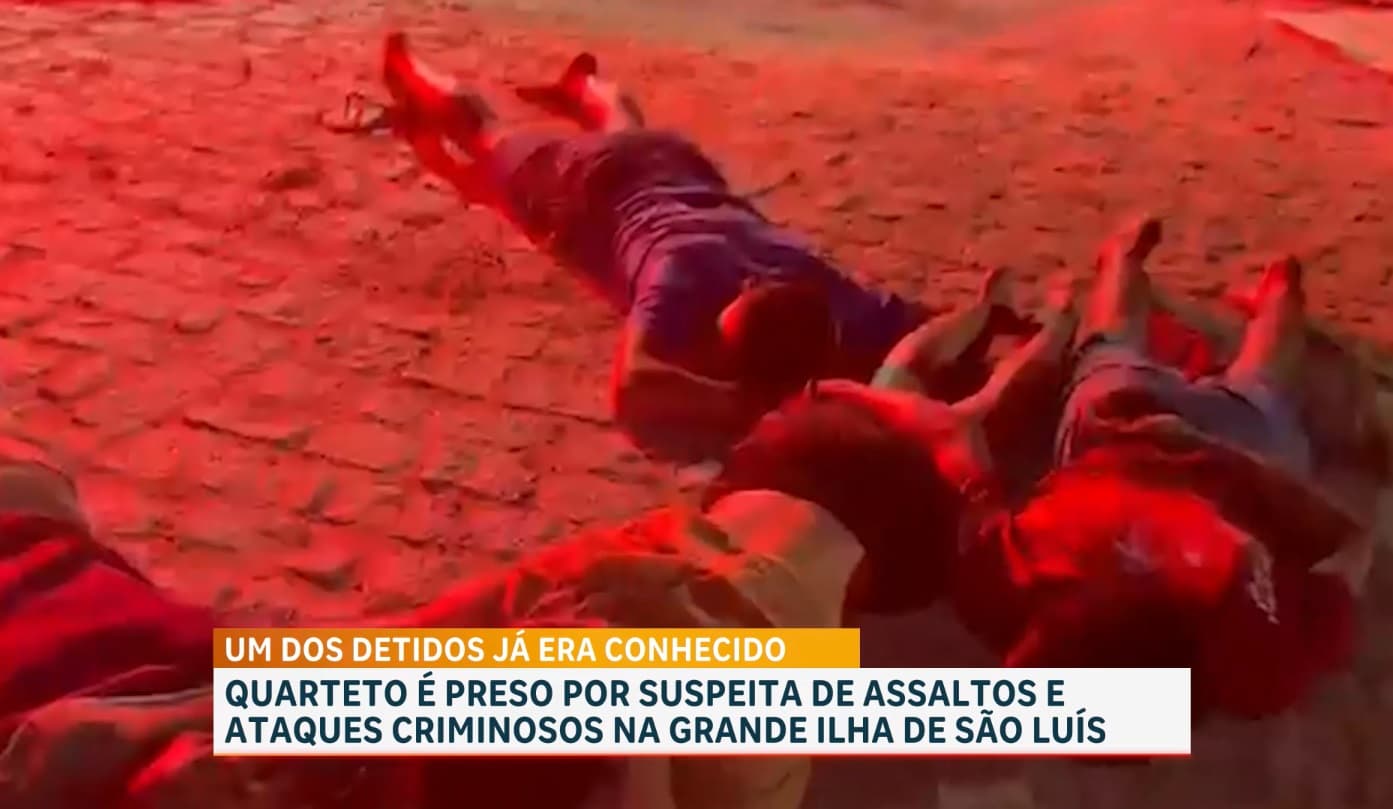 Quarteto é preso suspeito de assaltos e ataques criminosos na Grande Ilha de São Luís