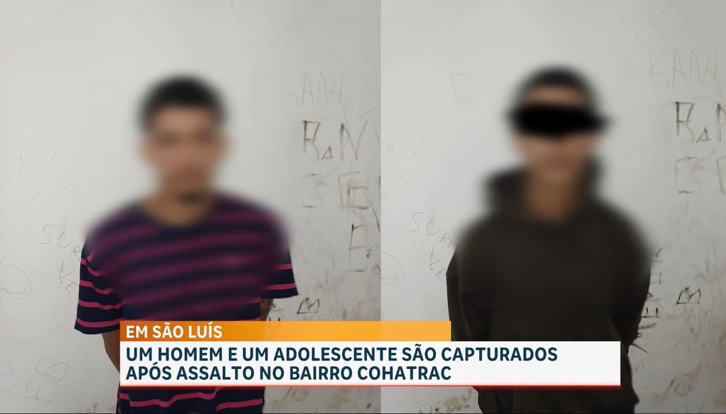 Homem e adolescente são capturados após assalto no Cohatrac