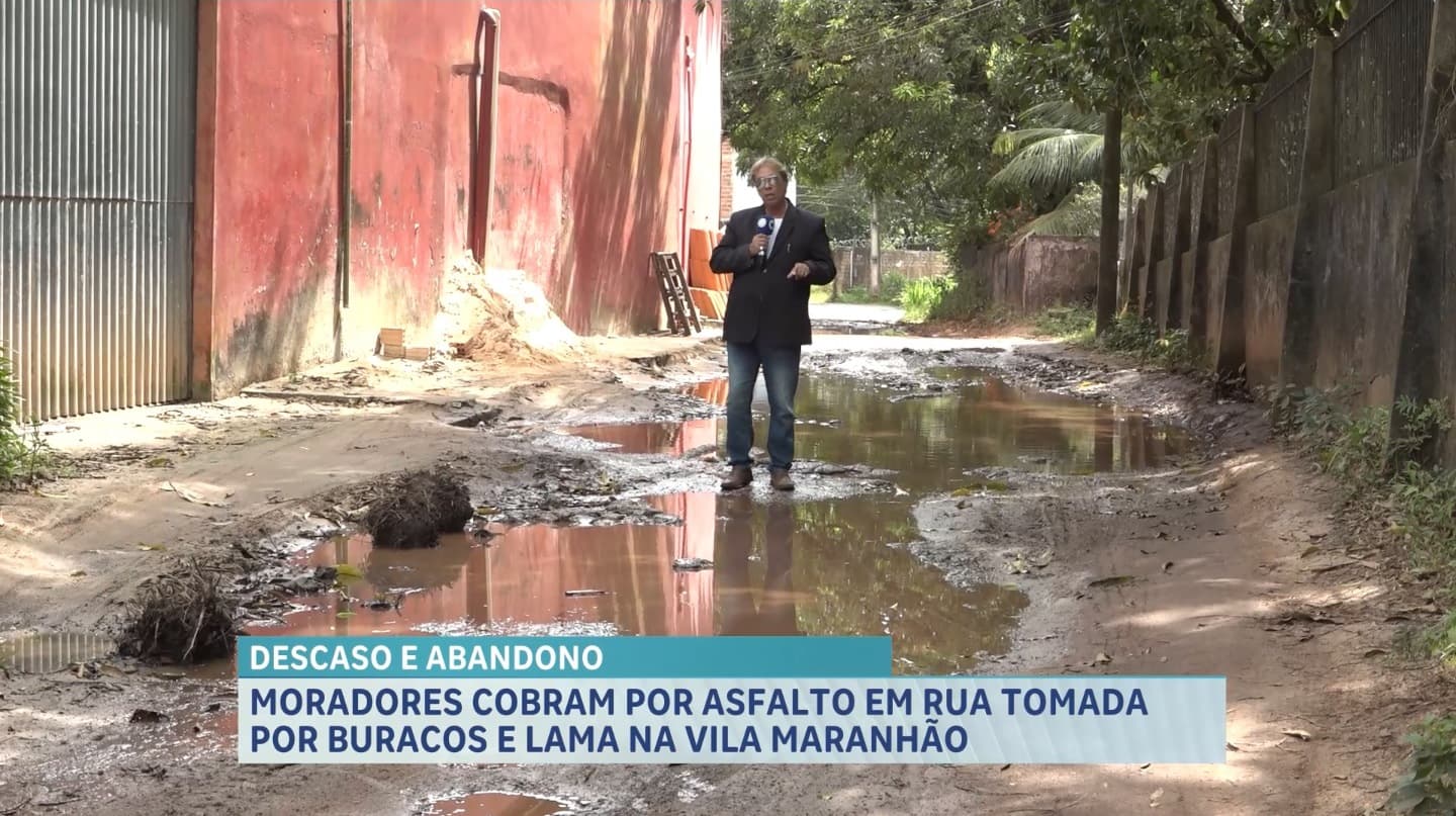 Buracos na Rua Grande dificultam tráfego na Vila Maranhão