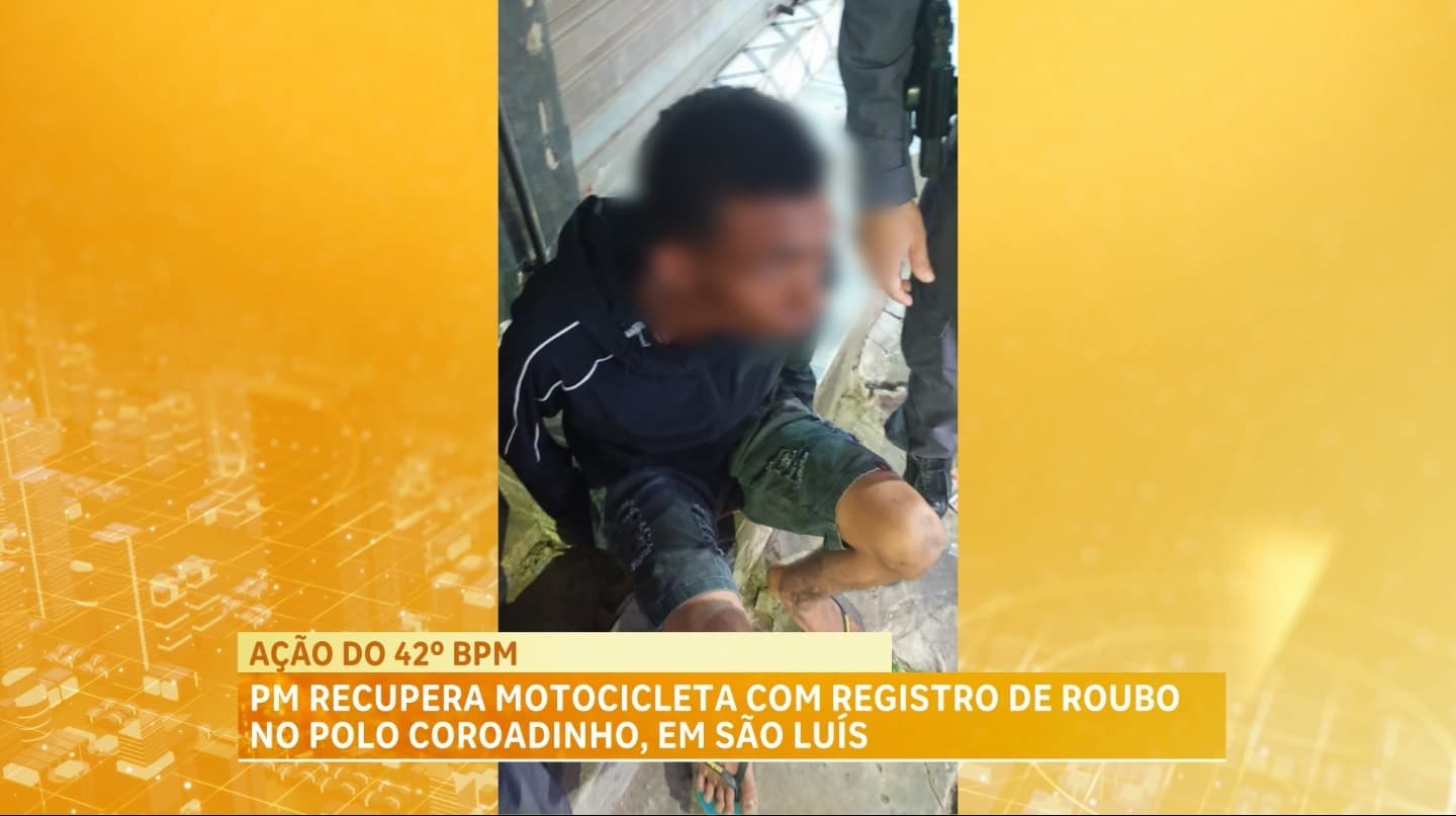 PM recupera moto roubada durante patrulhamento no Coroadinho