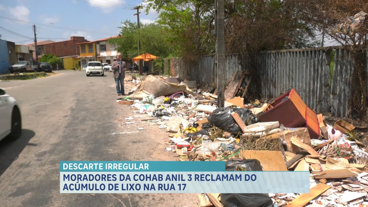 Rua ao lado da Caema é tomada por lixo; Prefeitura reforça limpezas periódicas