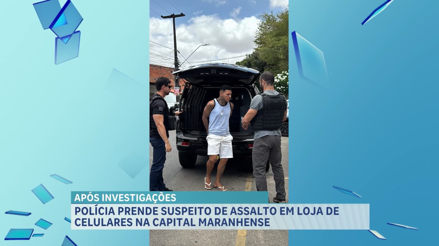 Suspeito de participação em assalto à loja de celulares é preso