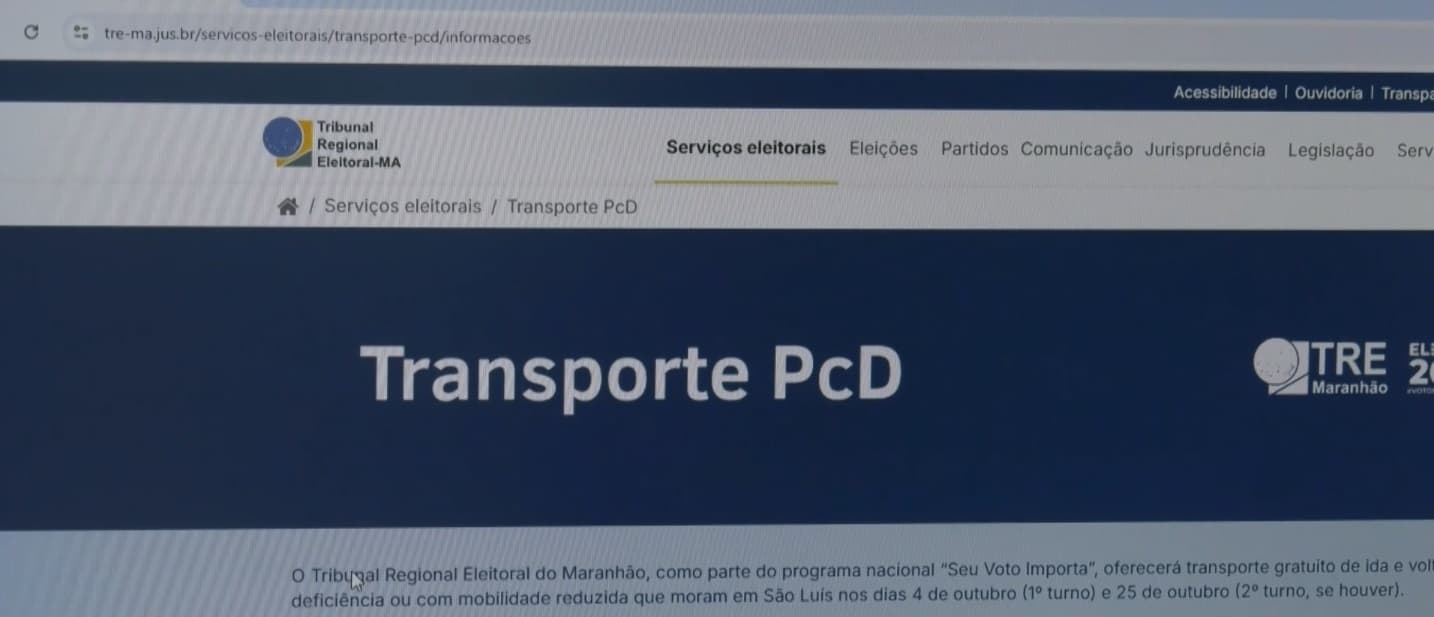 Eleitores com deficiência ou mobilidade reduzida terão transporte gratuito nas eleições em São Luís