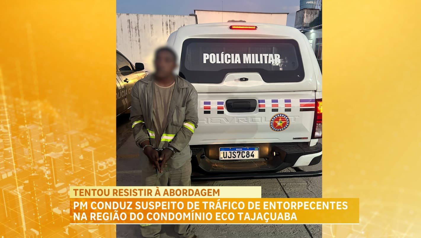 Homem é preso com drogas após tentar fugir da PM