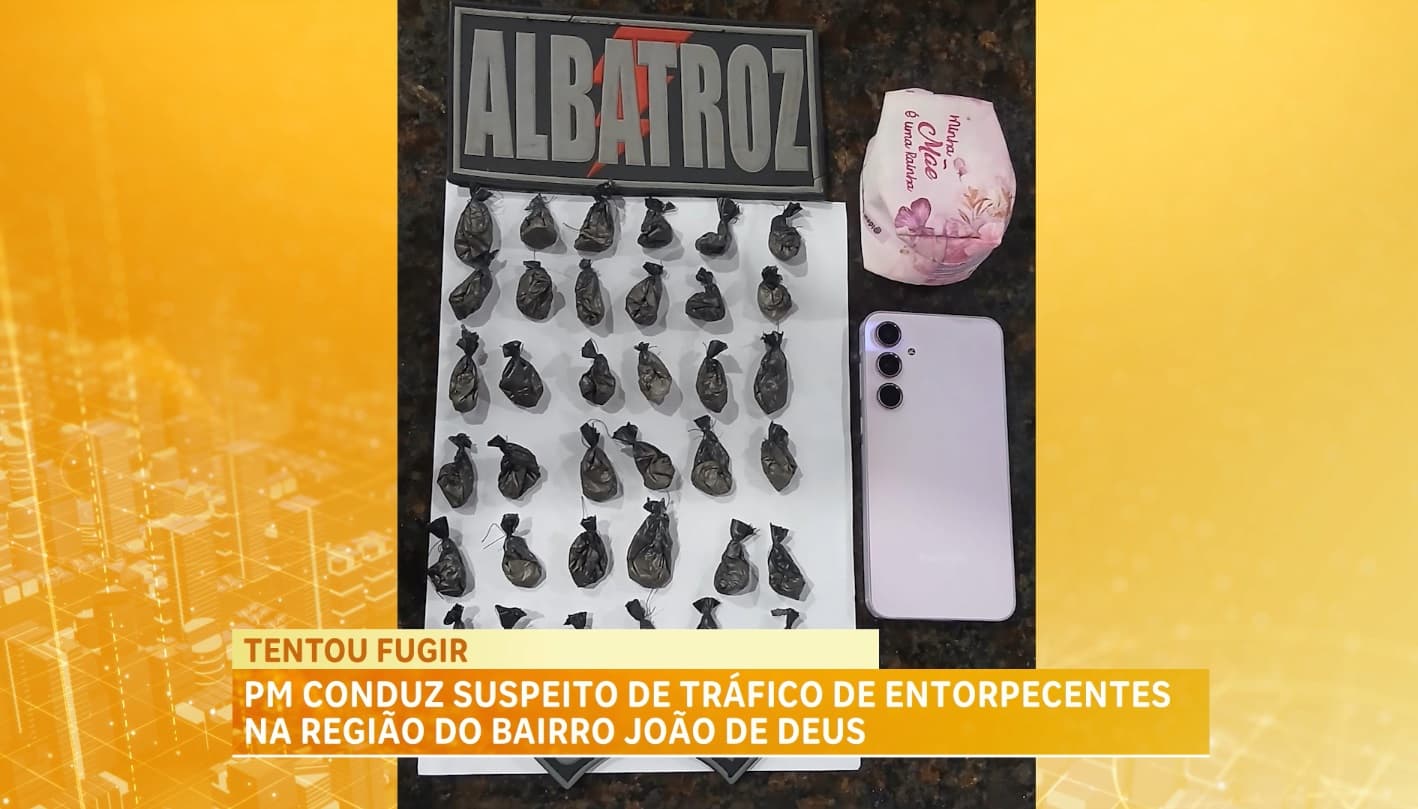 Homem é detido com drogas durante abordagem da PM no João de Deus