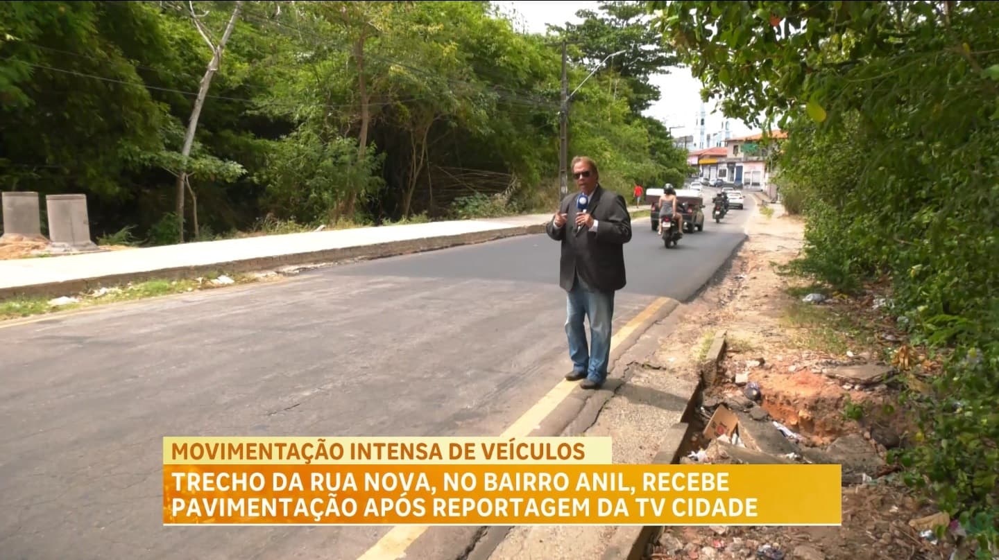 Trecho da Rua Nova, no Anil, é recuperado após reportagem da TV Cidade
