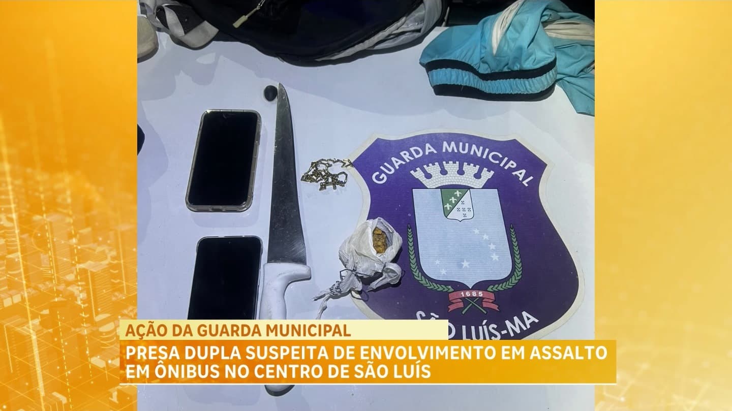 Dupla é conduzida por suspeita de envolvimento em assalto a ônibus em São Luís