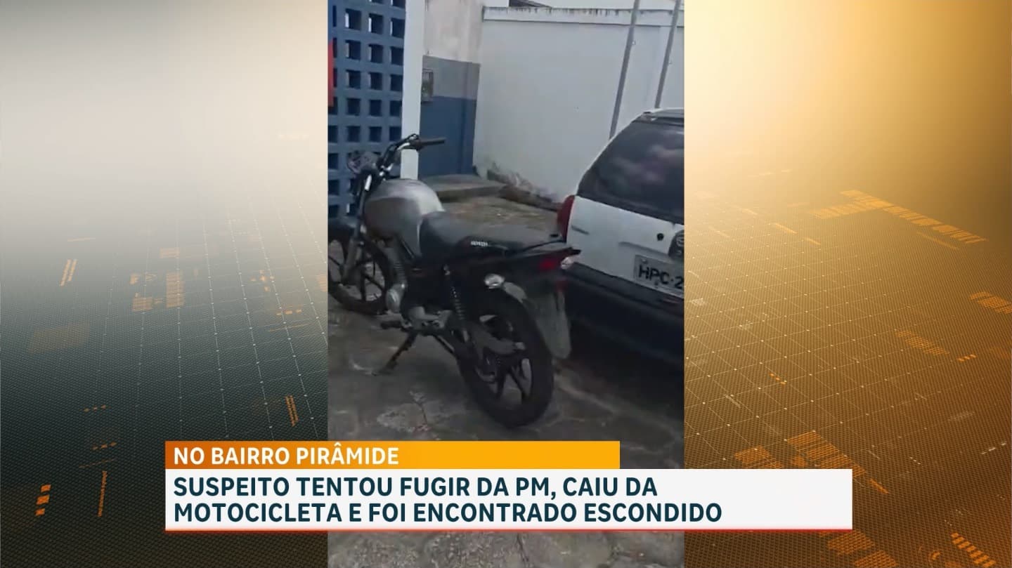 Homem é preso com moto roubada após invadir casa no bairro Pirâmide