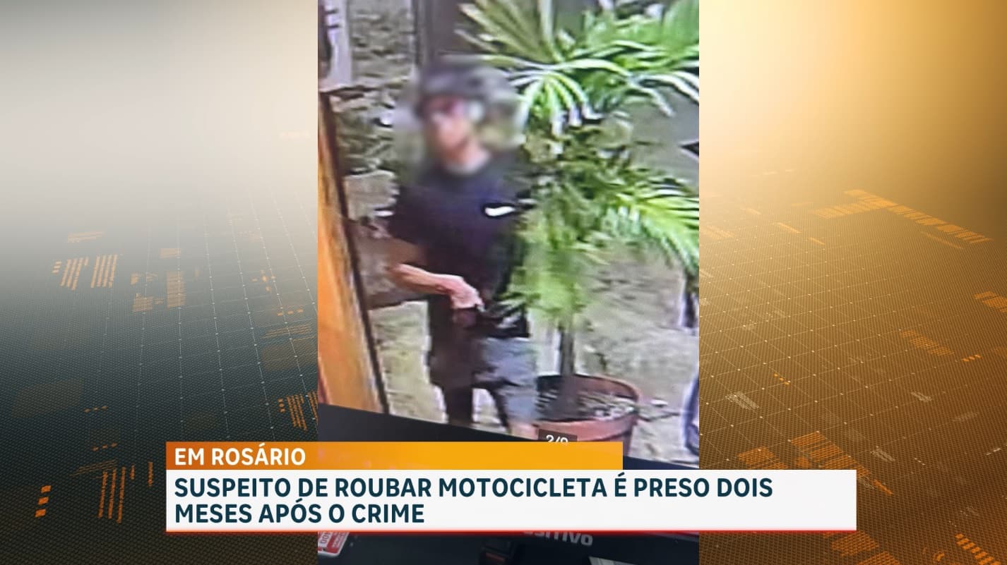 Suspeito de roubar motocicleta é preso em Rosário