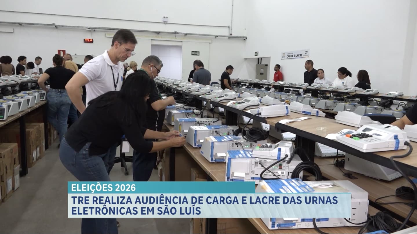 Eleições 2026: Inicia o calendário de carga e lacre das urnas eletrônicas em São Luís
