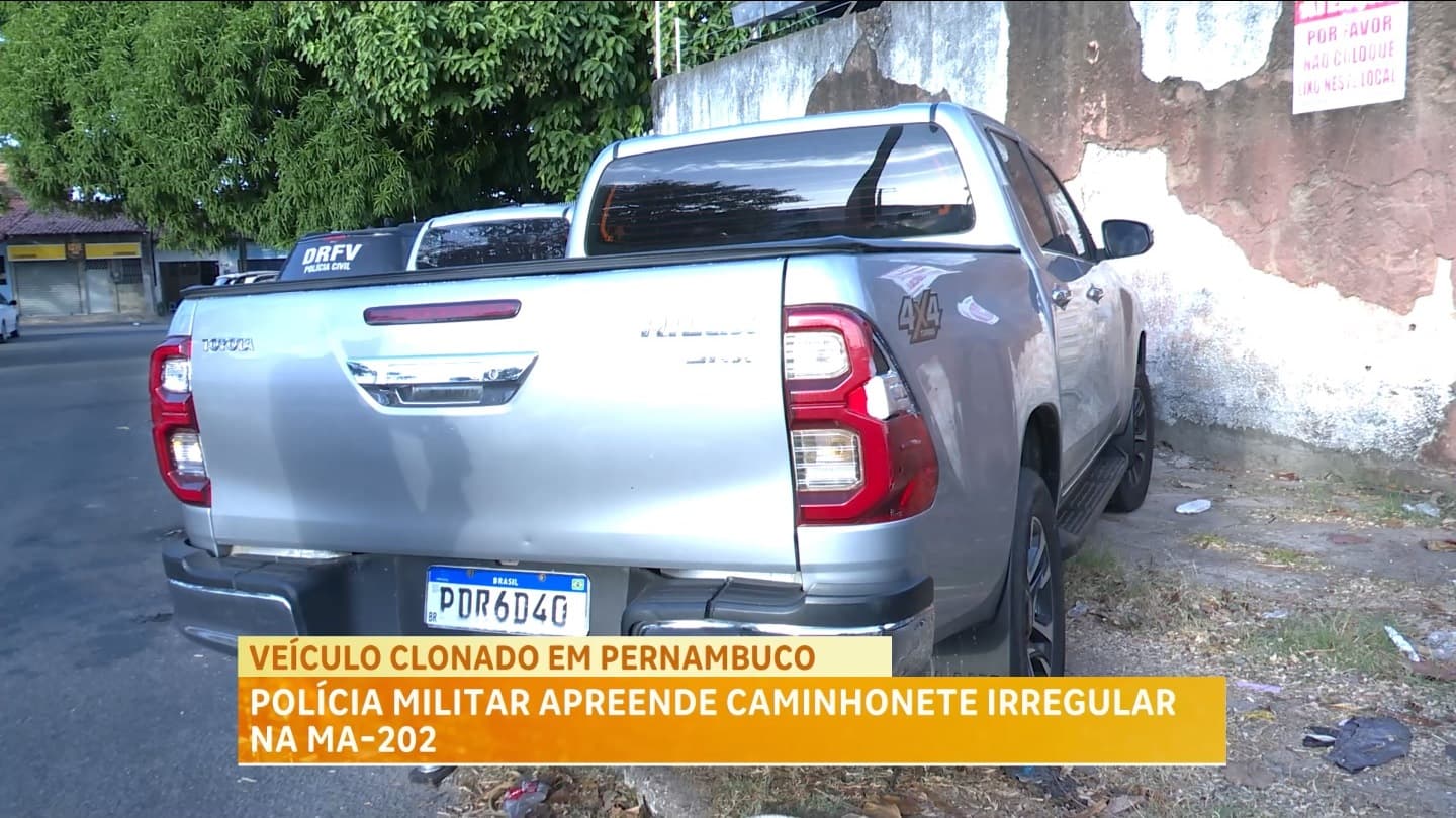 BPRv apreende picape clonada de Pernambuco na MA-202 em São Luís