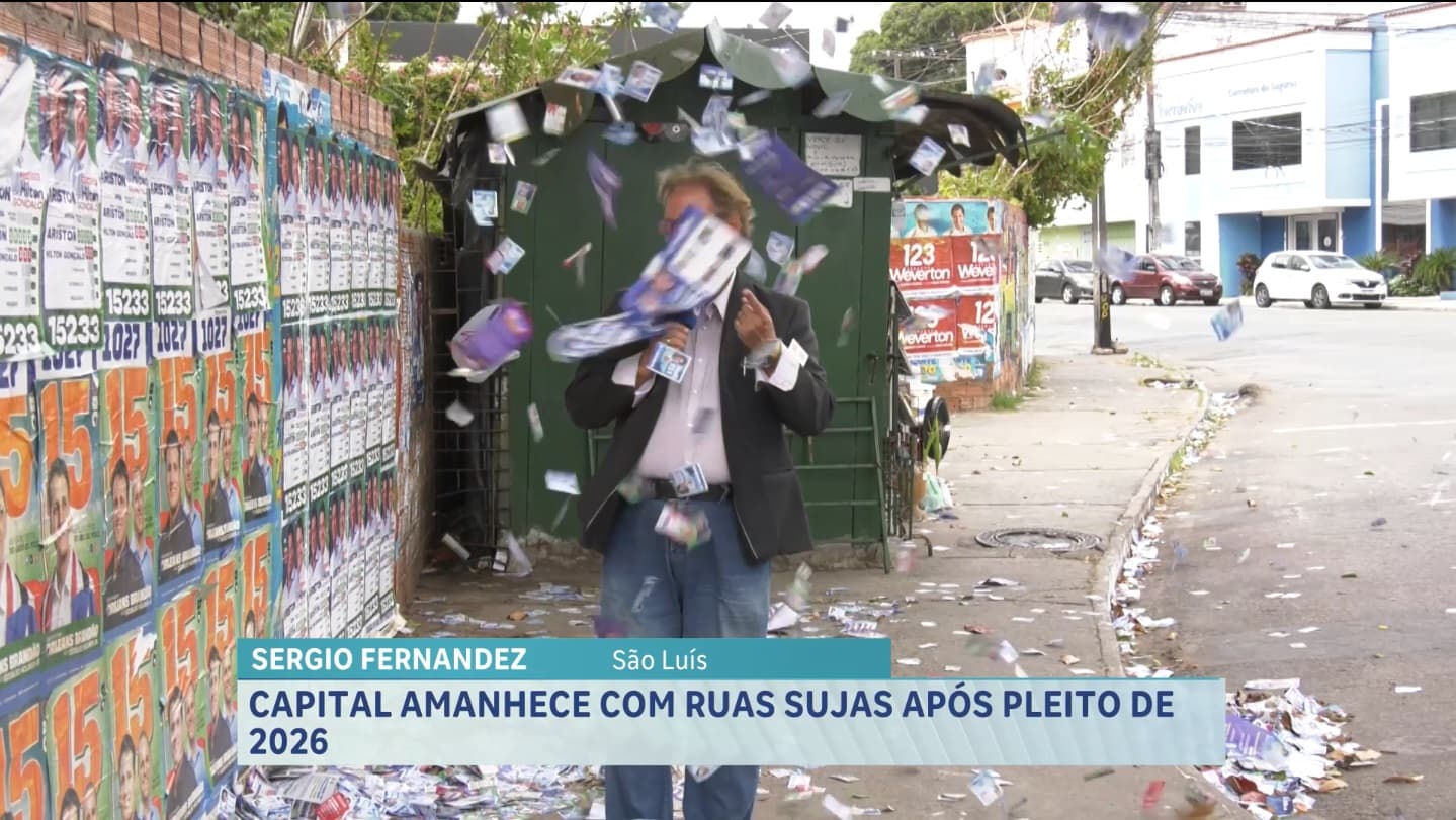 Santinhos viram lixo após eleições e poluem ruas e calçadas de São Luís