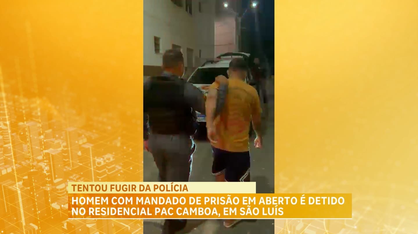 Homem com mandado de prisão em aberto é detido em São Luís