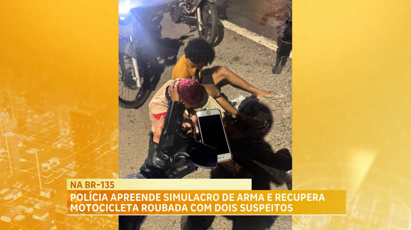 Dois suspeitos são presos com motocicleta roubada na Avenida Litorânea