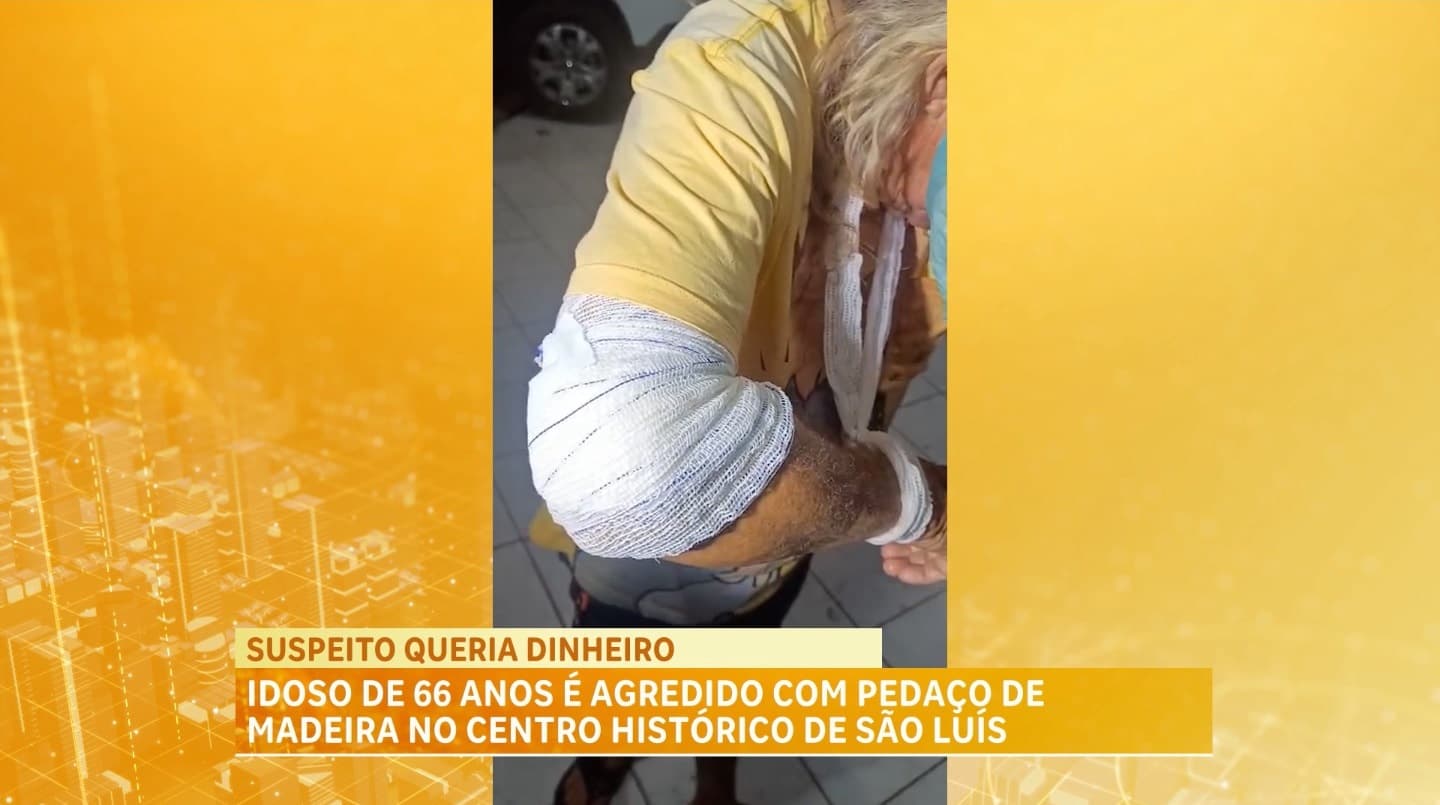 Idoso de 66 anos é agredido com pedaço de madeira no Centro Histórico