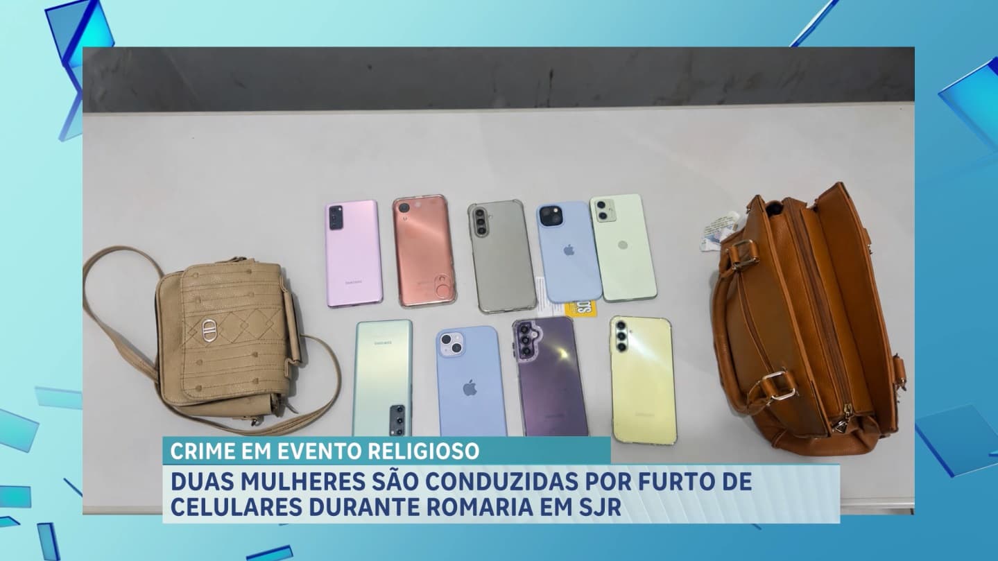 Duas mulheres são detidas com posse de 9 celulares furtados durante procissão religiosa