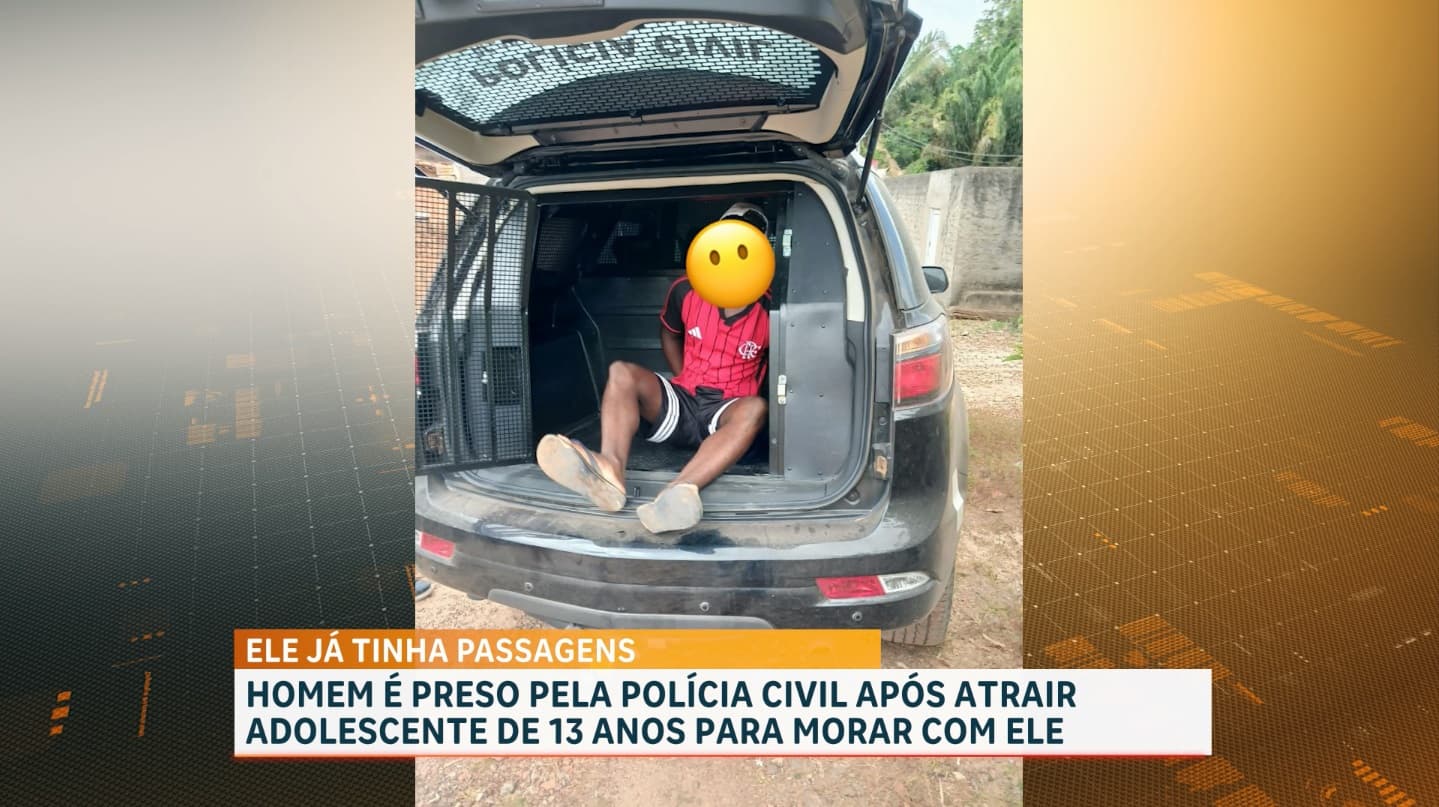Homem é preso após persuadir adolescente a morar com ele