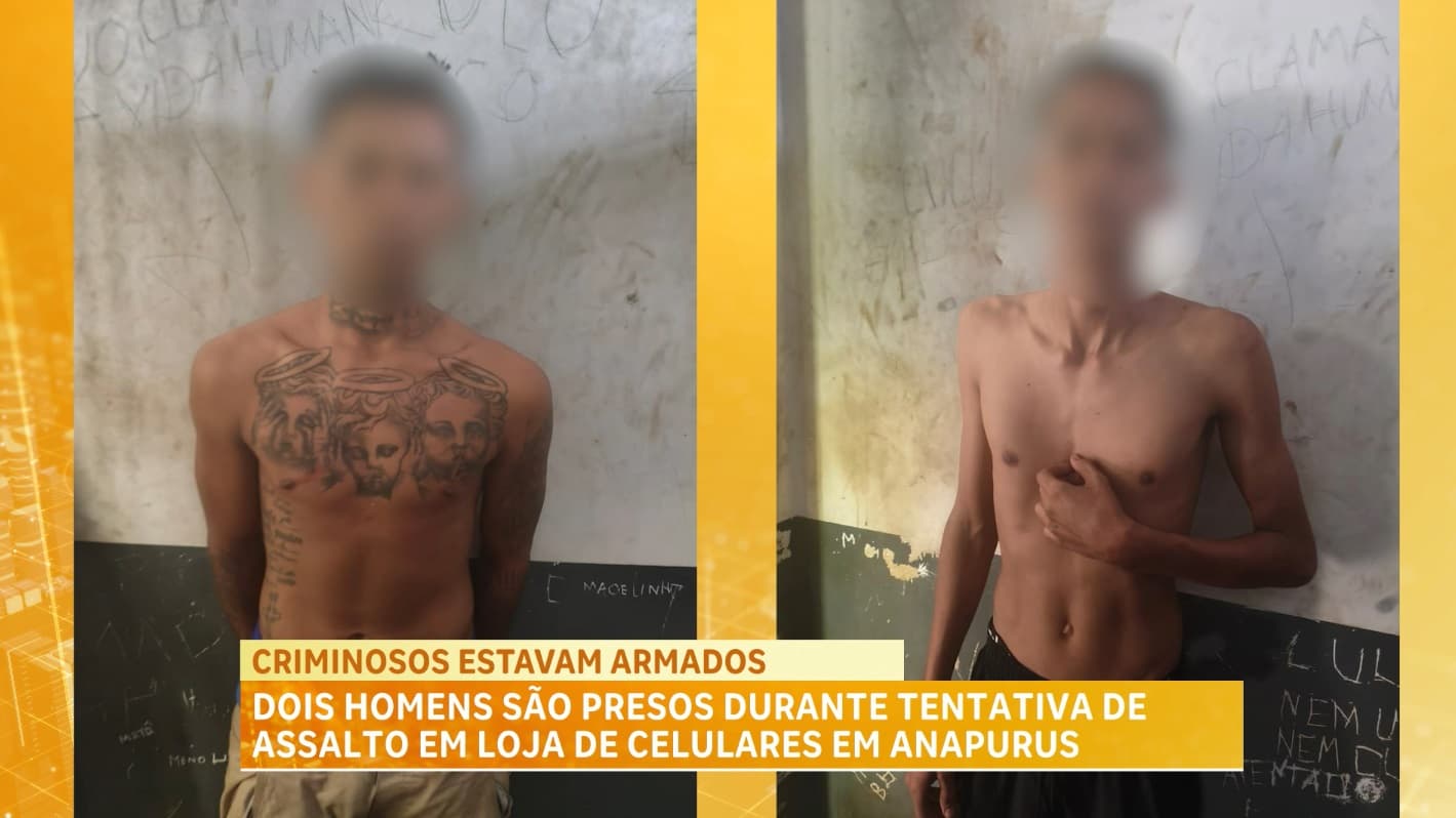 Dois homens são presos durante tentativa de assalto a loja de celulares em Anapurus