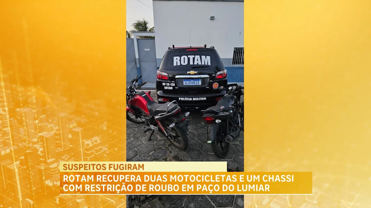 Rotam recupera duas motos e um chassi roubados em Paço do Lumiar
