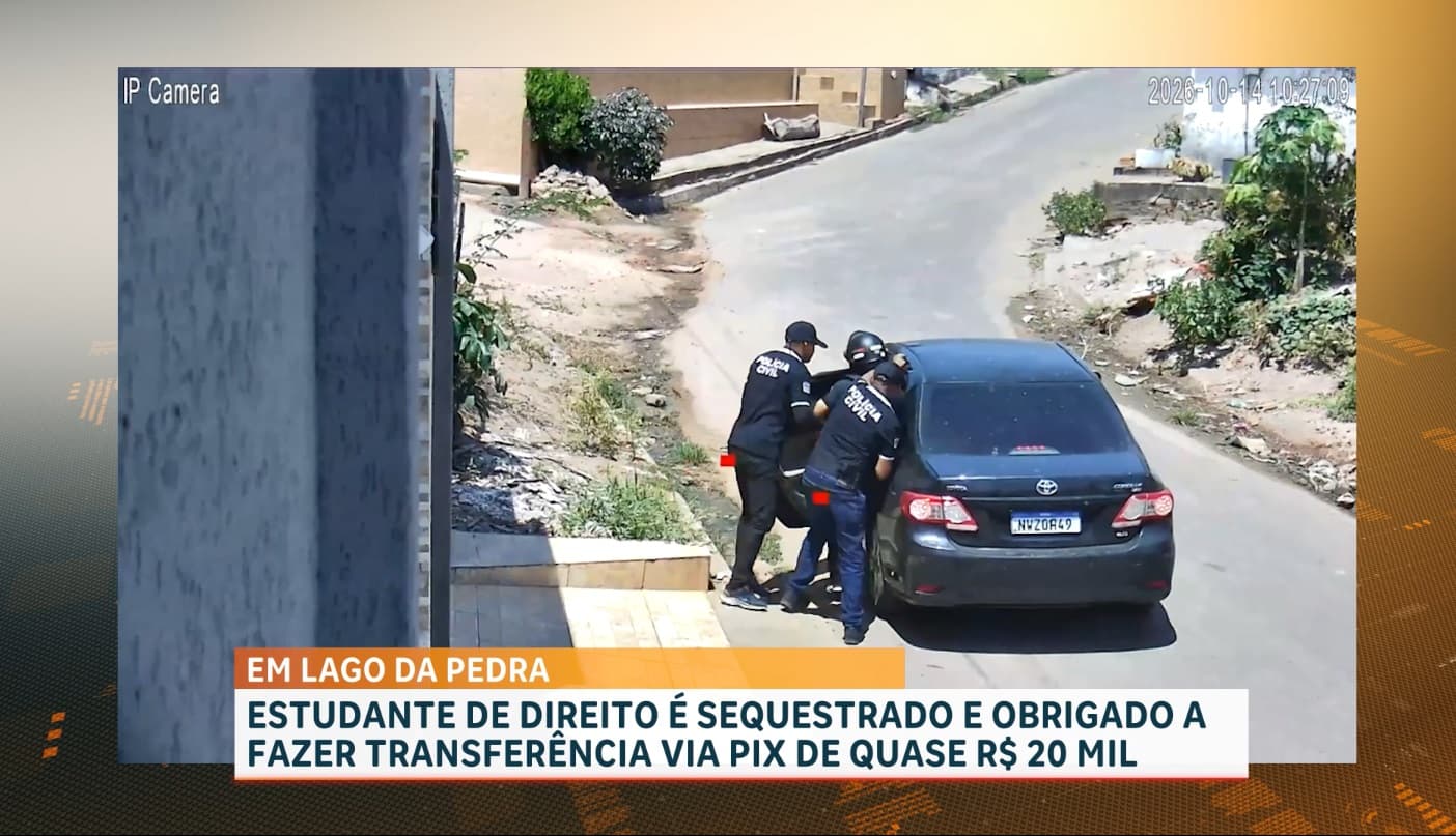 Estudante de Direito e ex-funcionário de banco é sequestrado em Lago da Pedra