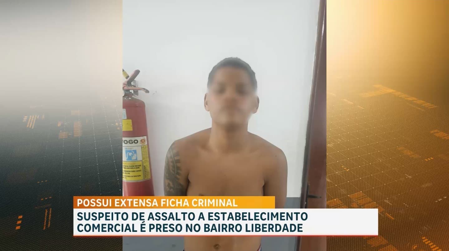 Suspeito de assalto no Camboa é preso pela PM no bairro Liberdade