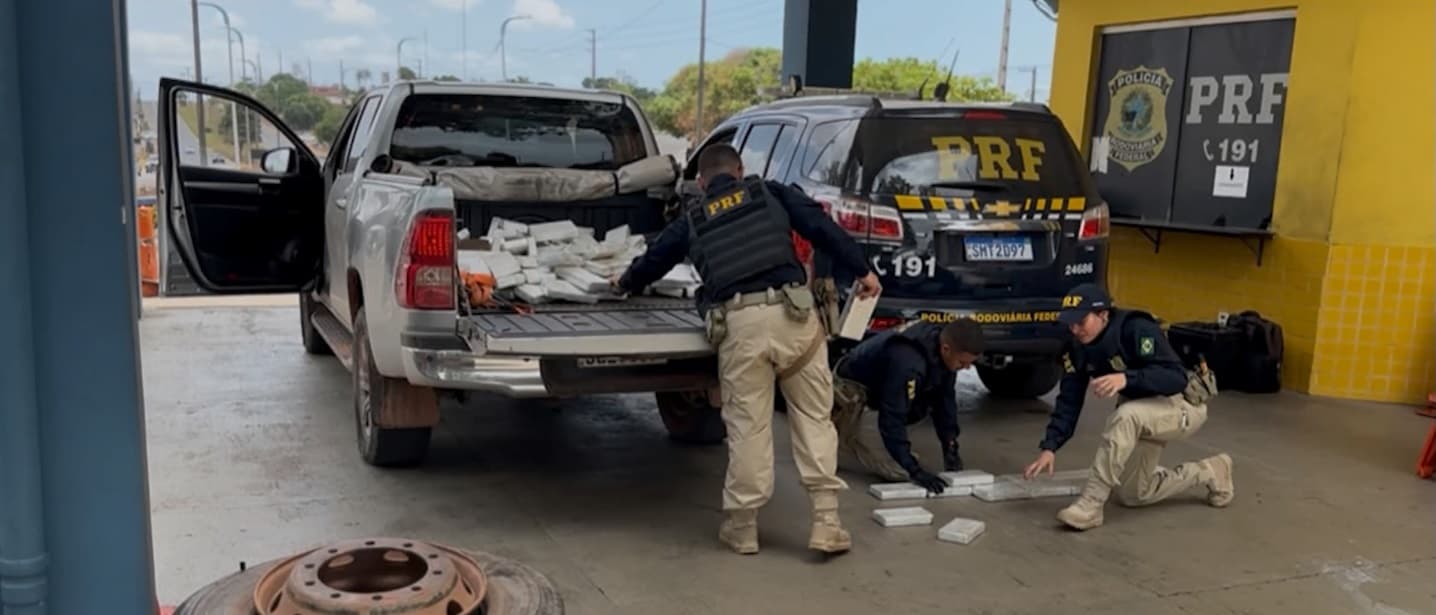 Mais de 100kg de cocaína são apreendidos pela PRF na zona rural de São Luís