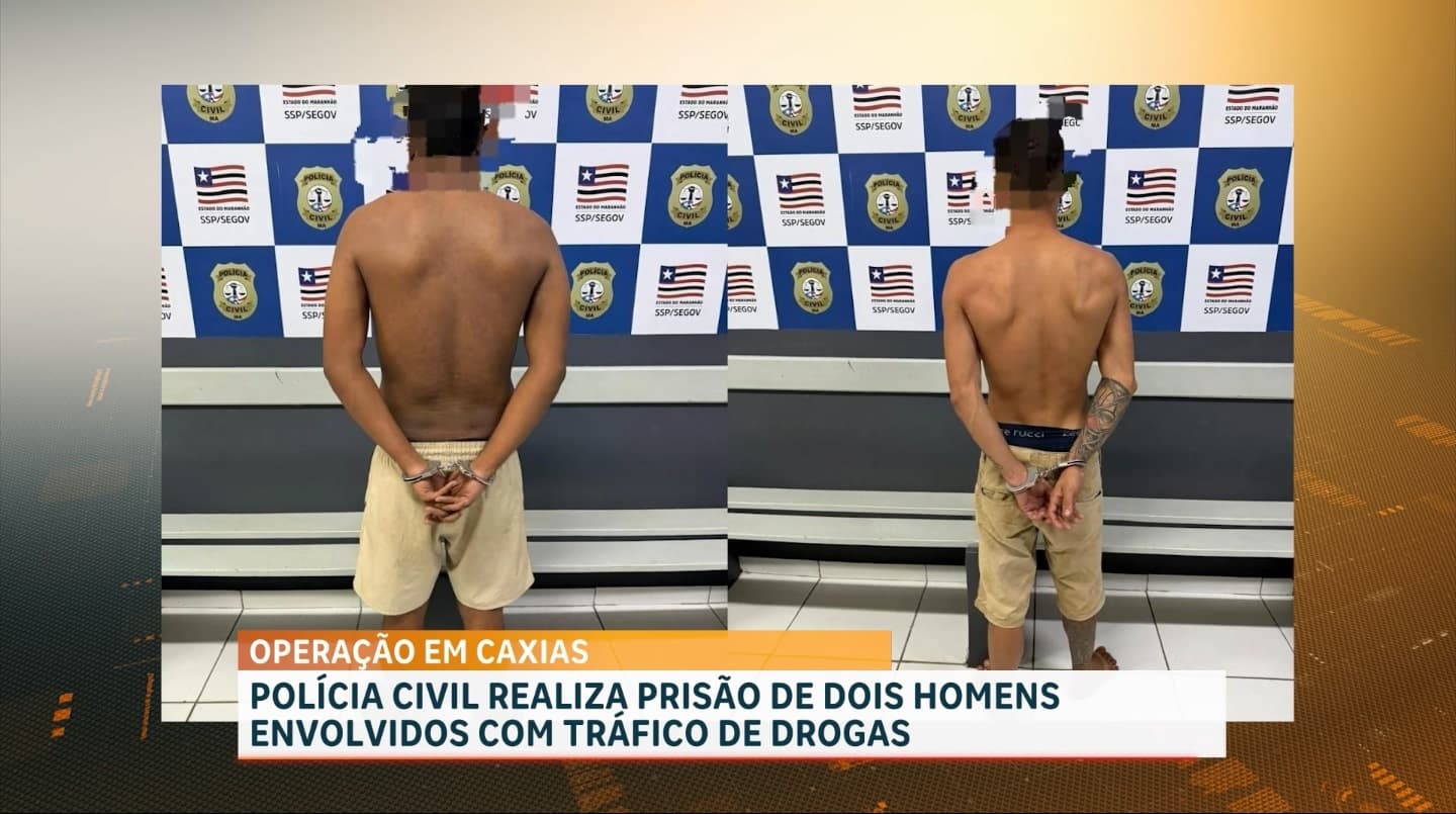Polícia Civil prende dois suspeitos por tráfico e porte ilegal em Caxias