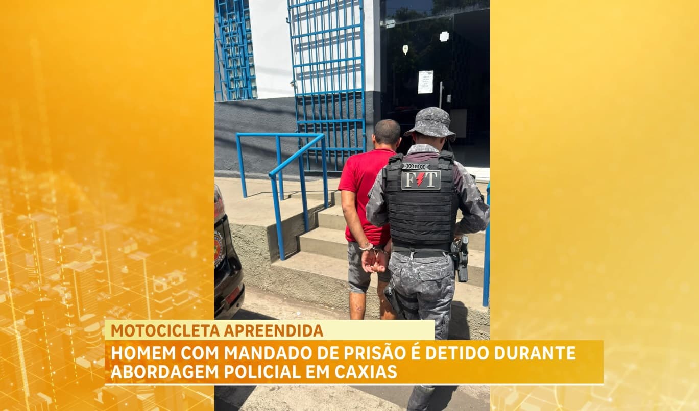 Homem com mandado de prisão em aberto é detido em Caxias